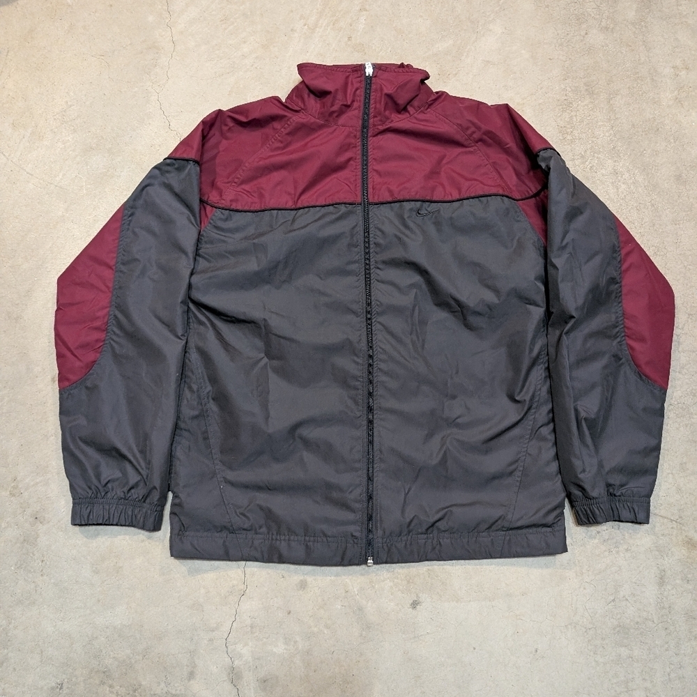 VTG 90s Nike Track Jacket Mens S Red Gray Full Zip
